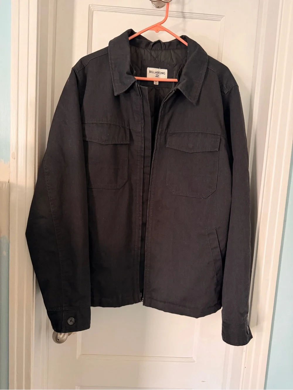 Billabong Black Men's Military-Style Field Jacket XL LIKE NEW